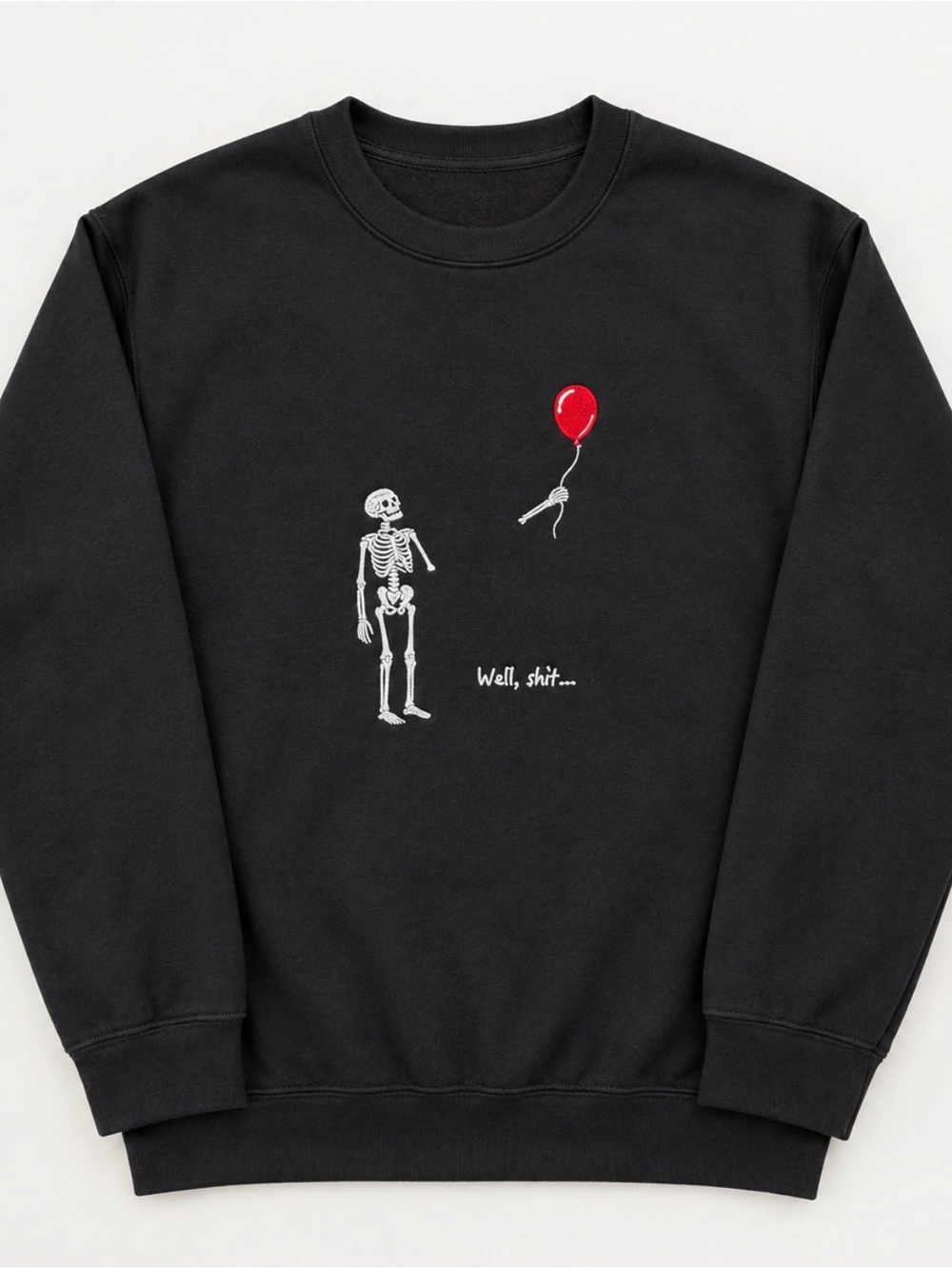 Funny Halloween embroidered sweatshirt- sz XL NEW